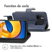 imoshion Étui de télephone portefeuille de luxe Xiaomi Poco M4 Pro 5G - Bleu foncé