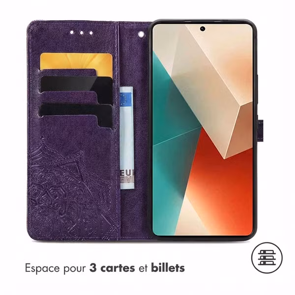 imoshion Etui de télephone Mandala Xiaomi Redmi Note 13 (5G) - Violet