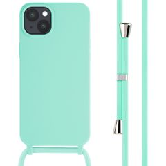 imoshion ﻿Coque en silicone avec cordon iPhone 15 Plus - Menthe verte