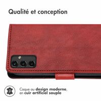 imoshion Étui de téléphone portefeuille Luxe Samsung Galaxy A14 (5G/4G) - Rouge