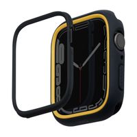 Uniq Moduo Coque Apple Watch avec Lunette interchangeable Apple Watch 4-9 / SE - 44/45 mm - Midnight (Black/Mustard)