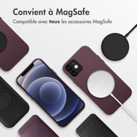 Accezz Coque arrière en cuir avec MagSafe Apple iPhone 12 (Pro) - Heath Purple