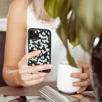 imoshion Coque Design Apple iPhone 13 - Fleur - Blanc / Noir