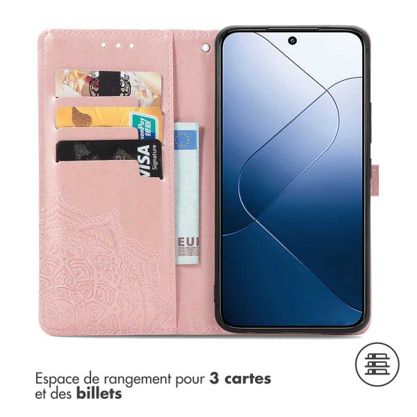 imoshion Etui de télephone Mandala Xiaomi 14T Pro - Rose Doré