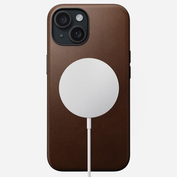 Nomad Coque Modern Leather iPhone 15 - Brun