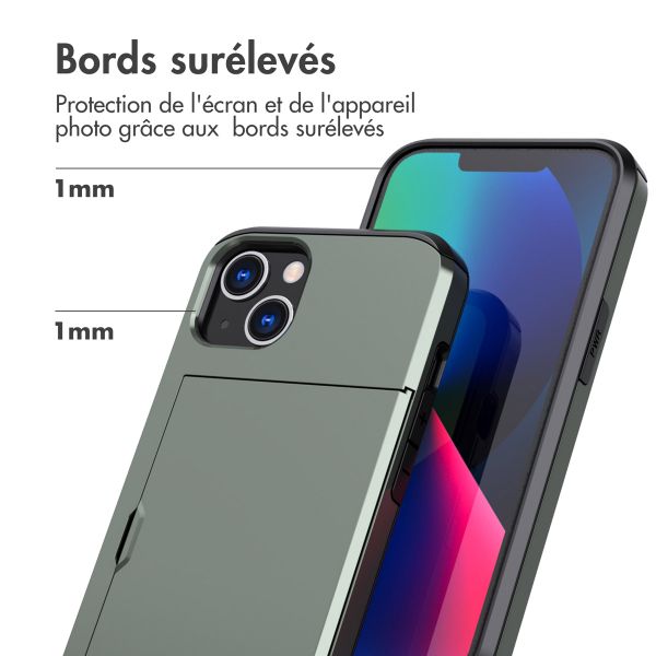 imoshion Coque arrière avec porte-cartes Apple iPhone 13 - Vert foncé