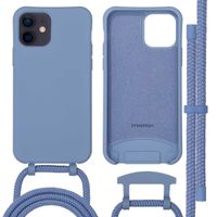 imoshion Coque arrière Color avec cordon amovible et MagSafe Apple iPhone 12 (Pro) - Ash Blue