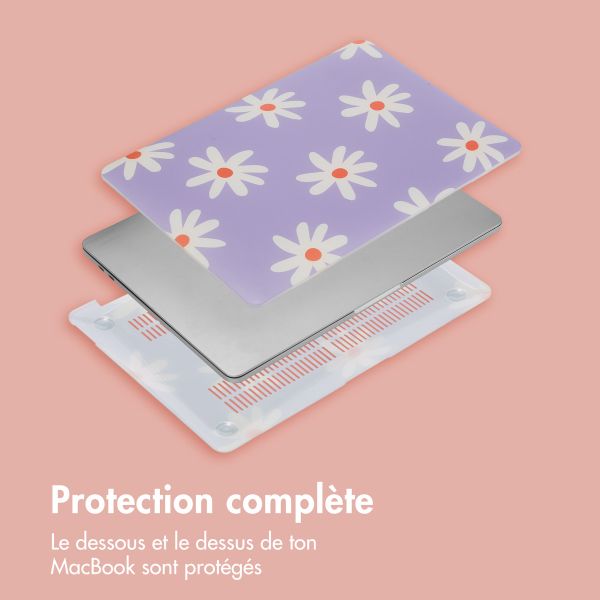 imoshion Coque Design Laptop pour Apple MacBook Pro 16 pouces (2021) / Pro 16 pouces (2023) M3 chip - A2485 / A2780 / A2991 / A3186 / A3403 - Flowers Distance