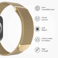 imoshion Bracelet magnétique milanais Apple Watch | 38/40/41/42 mm - Taille M - Retro Gold