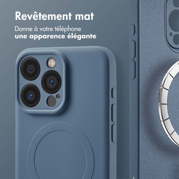 imoshion Coque Couleur avec MagSafe iPhone 15 Pro Max - Bleu foncé