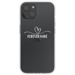 Coque personnalisée avec un cœur élégant iPhone 15 - Transparent