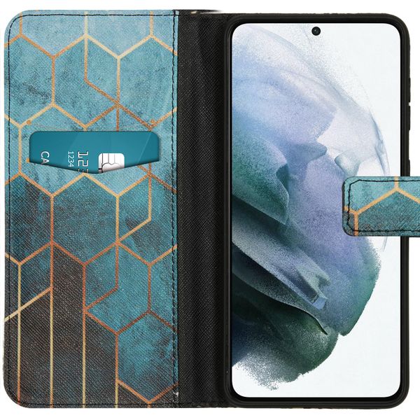 imoshion Coque silicone design Samsung Galaxy S21 - Green Honeycomb