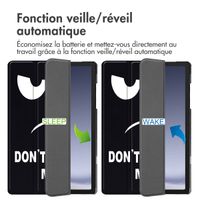 imoshion Coque tablette Design Trifold Samsung Galaxy Tab A11 Plus / A9 Plus - Don't touch