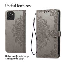 imoshion Etui de téléphone portefeuille Mandala Samsung Galaxy A03 - Gris