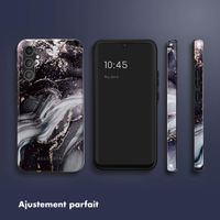 Selencia Coque arrière Vivid Tough Samsung Galaxy A34 (5G) - Chic Marble Black