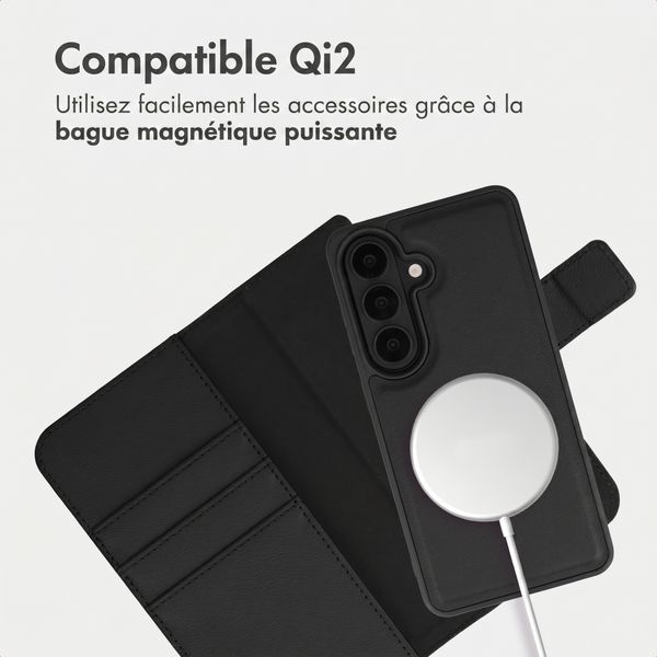 imoshion Étui portefeuille luxe 2-en-1 amovible Samsung Galaxy S26 - Noir