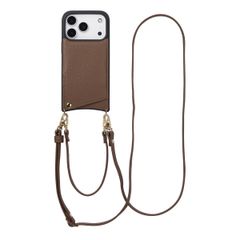 Selencia Coque de télephone Nova avec cordon et porte-cartes Apple iPhone 17 Pro - Mocha Brown