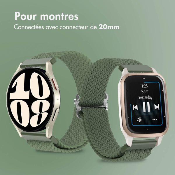 imoshion Bracelet tissée en nylon - Connexion universelle 20 mm - Vert foncé