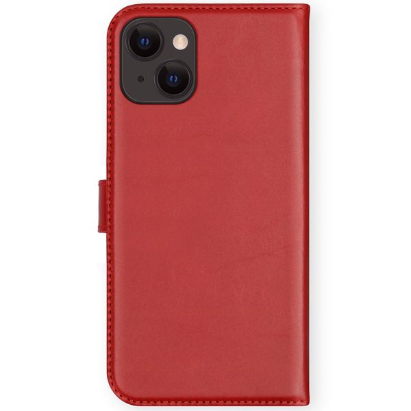 Selencia Étui portefeuille en cuir véritable Apple iPhone 13 - Rouge