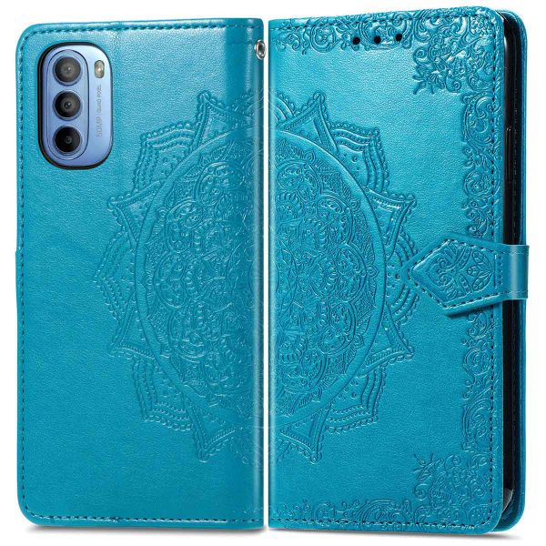 imoshion Etui de téléphone portefeuille Mandala Motorola Moto G31 / G41 - Turquoise