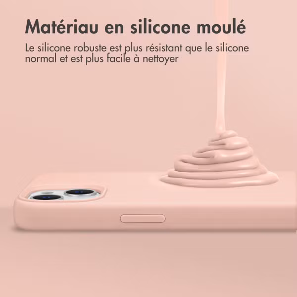 Accezz Coque Liquid Silicone avec MagSafe Apple iPhone 13 - Rose