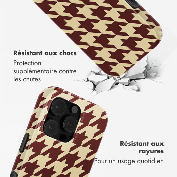 Selencia Coque arrière Vivid avec MagSafe Apple iPhone 16 Pro Max - Pied-de-Poule