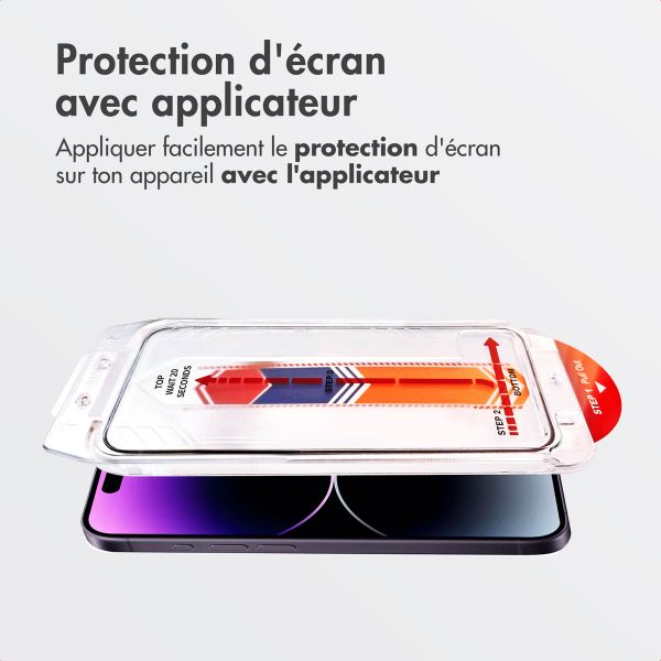 Accezz Protecteur d’écran en verre trempé + Applicateur Apple iPhone 14 Pro