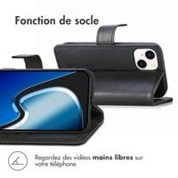 imoshion Étui de téléphone portefeuille Luxe iPhone 15 - Noir