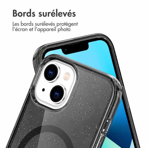 imoshion Coque Pailletée avec MagSafe Apple iPhone 14 - Glitter Noir