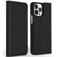 Accezz Étui de téléphone Slim Folio en cuir de qualité supérieure iPhone 13 Pro Max - Noir