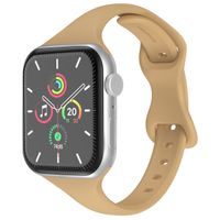 imoshion Bracelet en silicone fin Apple Watch Series 1-9 / SE (38/40/41 mm) | Series 10 (42 mm) - Noyer