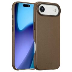 Accezz Coque arrière en cuir avec MagSafe Apple iPhone Air - Marron café