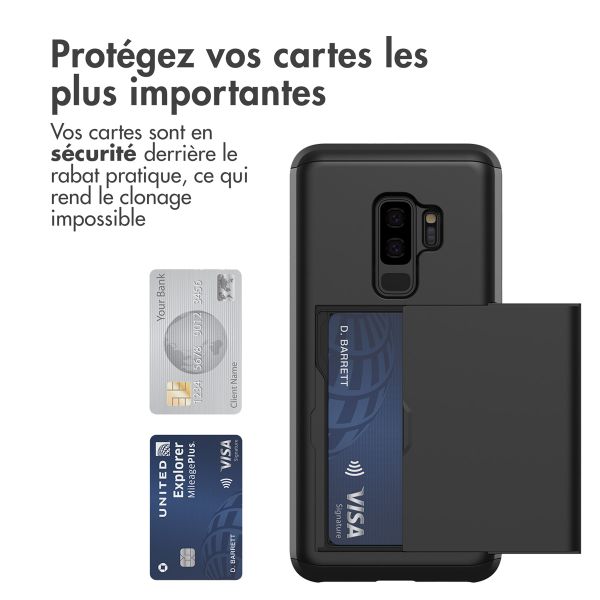 imoshion Coque arrière avec porte-cartes Samsung Galaxy S9 Plus - Noir