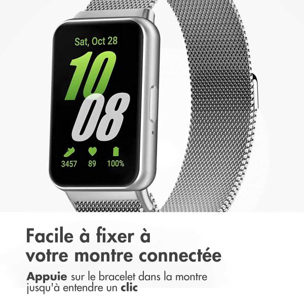 imoshion Bracelet magnétique milanais Samsung Galaxy Fit 3 - Argent