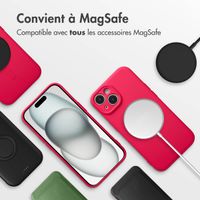 imoshion Coque Couleur avec MagSafe Apple iPhone 15 - Neon Pink