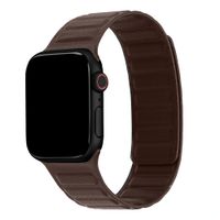 Accezz Bracelet en cuir véritable magnétique Apple Watch | 38/40/41/42 mm - Chocolate Brown
