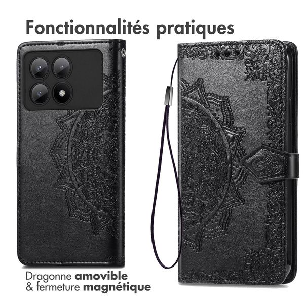 imoshion Etui de télephone Mandala Xiaomi Poco X6 Pro - Noir