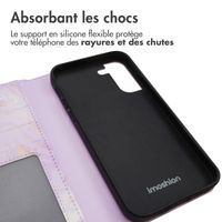 imoshion Étui de télephone portefeuille Design Samsung Galaxy S21 FE - Purple Marble