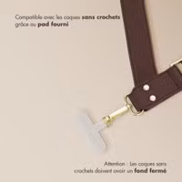 Selencia Cordon de téléphone avec petit sac - Mocha Brown