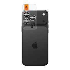 Spigen GLAStR Verre protecteur de caméra 2 pack Apple iPhone 17 Pro / 17 Pro Max / 16 Pro / 16 Pro Max / 15 Pro / 15 Pro Max / 14 Pro / 14 Pro Max - Argent