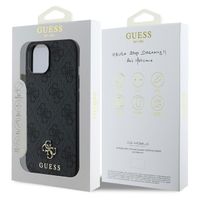 Guess Coque 4G Metal Logo MagSafe iPhone 15 - Noir