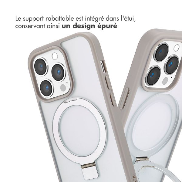 Accezz Coque Ring Stand avec MagSafe iPhone 14 Pro - Grey