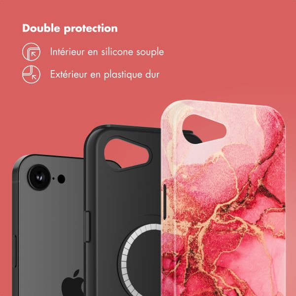 Selencia Coque arrière Vivid avec MagSafe Apple iPhone 16e - Rosy Marble