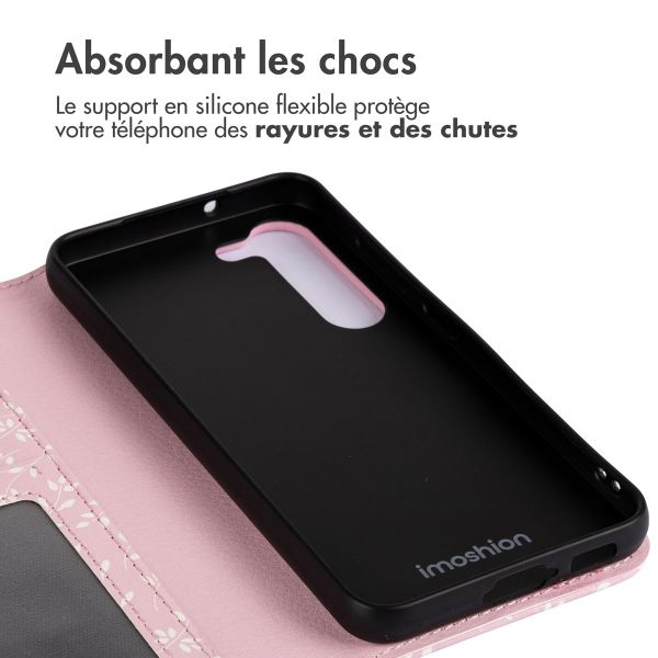 imoshion Étui de téléphone portefeuille Design Samsung Galaxy S23 - Pink Bazaar Flowers