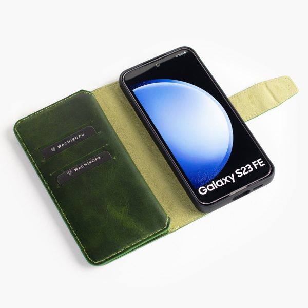 Wachikopa Étui de téléphone portefeuille Multi Wallet Samsung Galaxy S23 FE - Forest Green