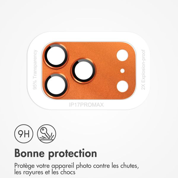 imoshion Protection Caméra en verre trempé 2 Pack Apple Apple iPhone 17 Pro Max - Cosmic Orange