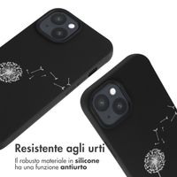 imoshion Coque design en silicone avec cordon Apple iPhone 15 - Dandelion Black