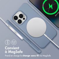 imoshion Coque arrière Color avec cordon amovible et MagSafe Apple iPhone 14 Pro Max - Ash Blue