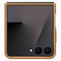 Samsung Original Coque KindSuit en Cuir Végan Samsung Galaxy Z Flip 7 - Camel