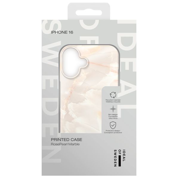iDeal of Sweden Coque Fashion Apple iPhone 16 - Rose Pearl Marble